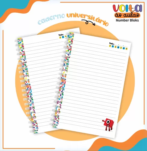 Arquivo Digital – Meninos | Number Blocks – Volta Às Aulas 2024 – Lina Criativa