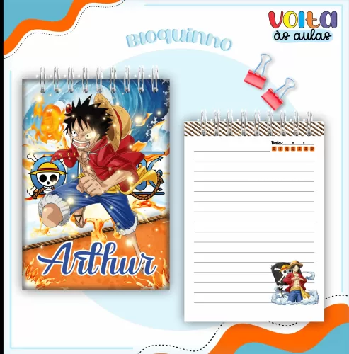 Arquivo Digital – Meninos | One Piece – Volta Às Aulas 2024 – Lina Criativa