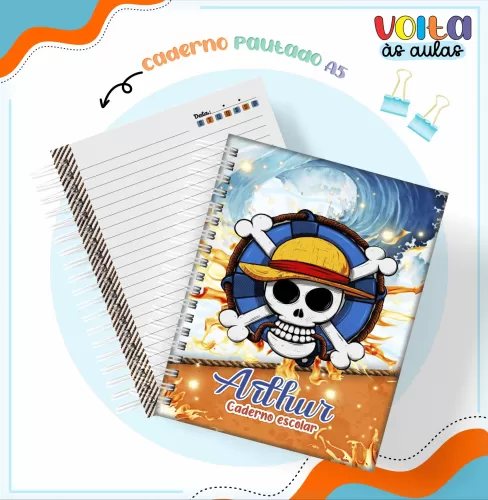Arquivo Digital – Meninos | One Piece – Volta Às Aulas 2024 – Lina Criativa