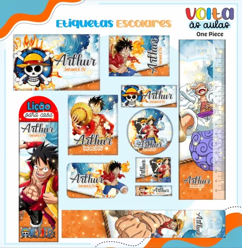 Arquivo Digital – Meninos | One Piece – Volta Às Aulas 2024 – Lina Criativa
