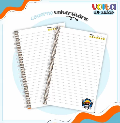 Arquivo Digital – Meninos | One Piece – Volta Às Aulas 2024 – Lina Criativa