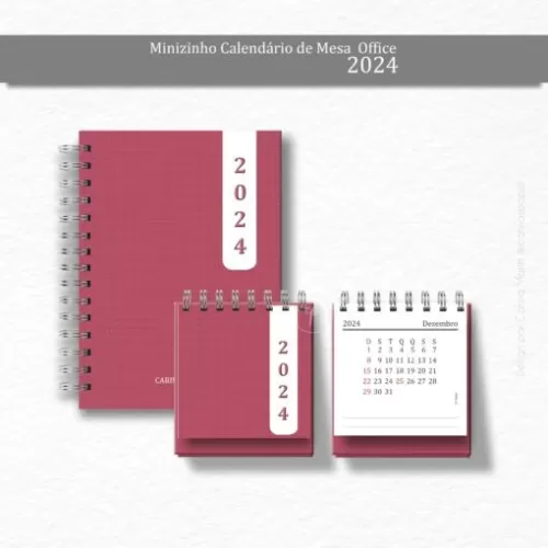 Arquivo Digital Minizinho Calendário Office de mesa 2024 – Carinas Paper
