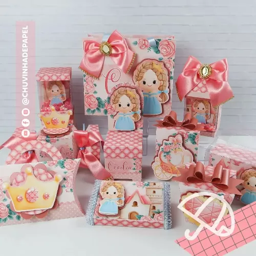 Arquivo de Corte – Kit de Festa – Princesa – Chuvinha De Papel
