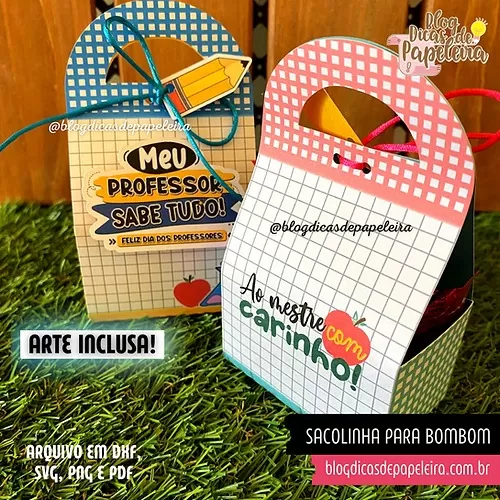 Arquivos De Corte – Sacolinha Bombom Dia Dos Professores – Dicas De Papelaria