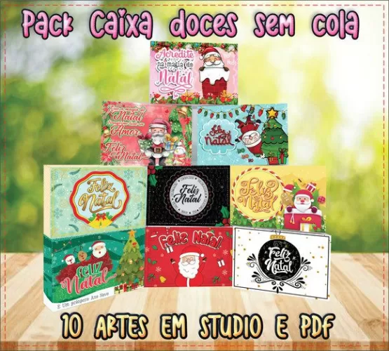 Arquivos de corte para lembranças de natal kit 01