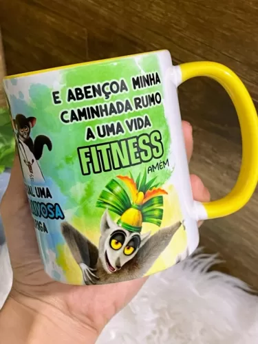 Arte Avulsa – Dr Now Madagascar Fitness – Rei Julien (Caneca Criativa)