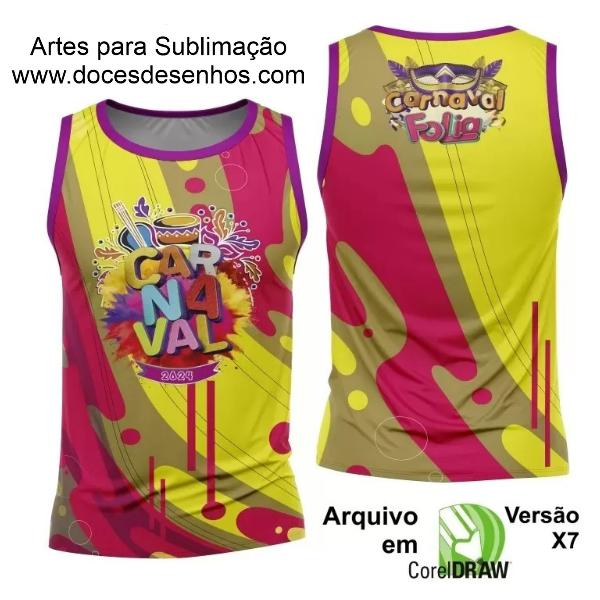 Arte Camisa Bloco Abadá Sublimação Carnaval 2024 - Modelo 103