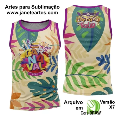 Arte Camisa Bloco Abadá Sublimação Carnaval 2024 - Modelo 105