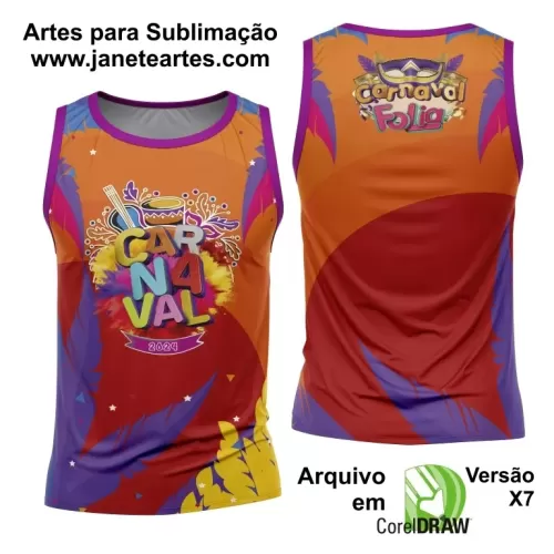 Arte Camisa Bloco Abadá Sublimação Carnaval 2024 - Modelo 108
