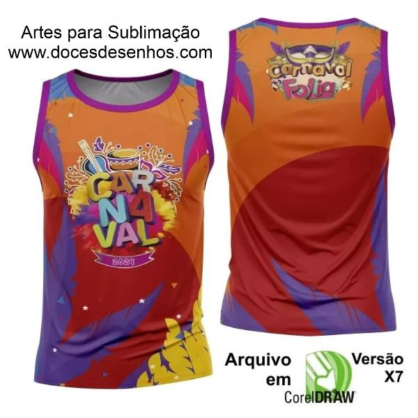 Arte Camisa Bloco Abadá Sublimação Carnaval 2024 - Modelo 108