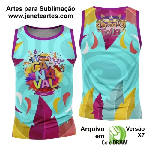 Arte Camisa Bloco Abadá Sublimação Carnaval 2024 - Modelo 109