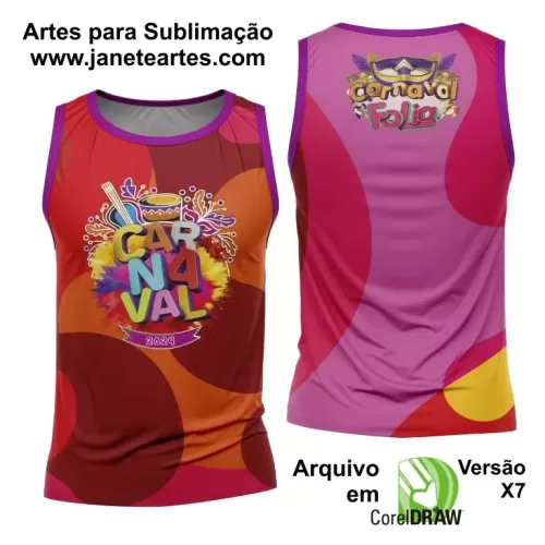 Arte Camisa Bloco Abadá Sublimação Carnaval 2024 - Modelo 110