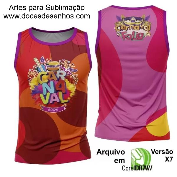 Arte Camisa Bloco Abadá Sublimação Carnaval 2024 - Modelo 110