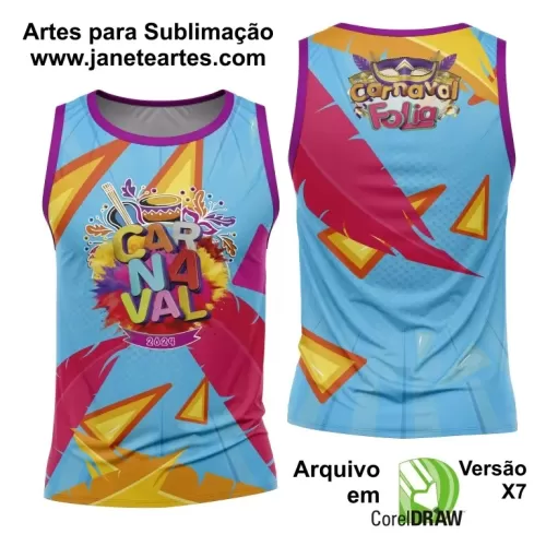 Arte Camisa Bloco Abadá Sublimação Carnaval 2024 - Modelo 81