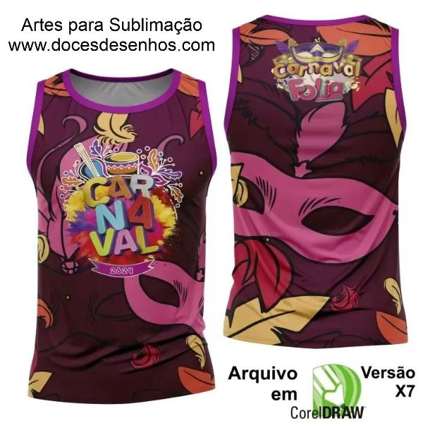 Arte Camisa Bloco Abadá Sublimação Carnaval 2024 - Modelo 82