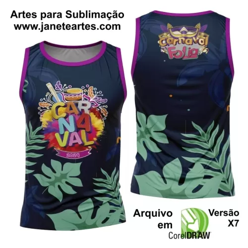Arte Camisa Bloco Abadá Sublimação Carnaval 2024 - Modelo 83