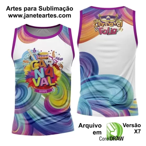 Arte Camisa Bloco Abadá Sublimação Carnaval 2024 - Modelo 84