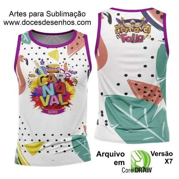 Arte Camisa Bloco Abadá Sublimação Carnaval 2024 - Modelo 85