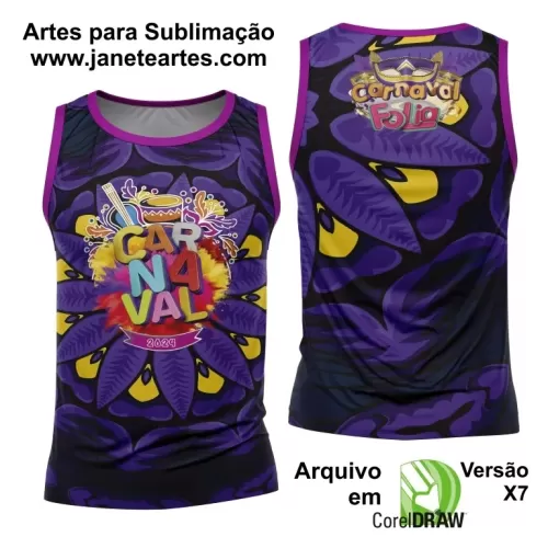 Arte Camisa Bloco Abadá Sublimação Carnaval 2024 - Modelo 86