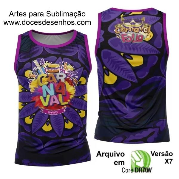 Arte Camisa Bloco Abadá Sublimação Carnaval 2024 - Modelo 86