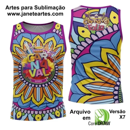 Arte Camisa Bloco Abadá Sublimação Carnaval 2024 - Modelo 87