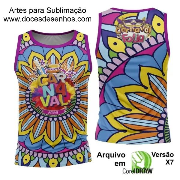 Arte Camisa Bloco Abadá Sublimação Carnaval 2024 - Modelo 87