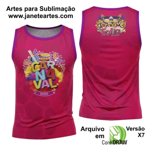 Arte Camisa Bloco Abadá Sublimação Carnaval 2024 - Modelo 88