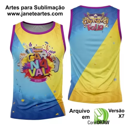 Arte Camisa Bloco Abadá Sublimação Carnaval 2024 - Modelo 89