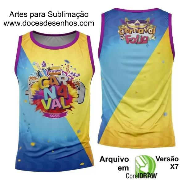 Arte Camisa Bloco Abadá Sublimação Carnaval 2024 - Modelo 89