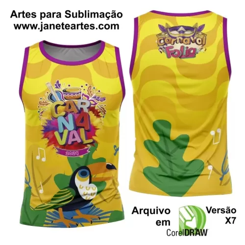 Arte Camisa Bloco Abadá Sublimação Carnaval 2024 - Modelo 90