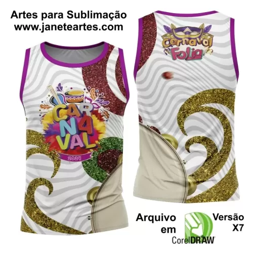 Arte Camisa Bloco Abadá Sublimação Carnaval 2024 - Modelo 92