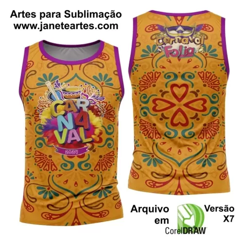 Arte Camisa Bloco Abadá Sublimação Carnaval 2024 - Modelo 93