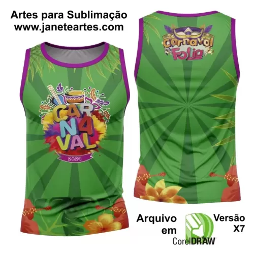 Arte Camisa Bloco Abadá Sublimação Carnaval 2024 - Modelo 94