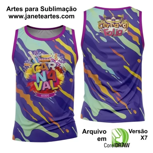 Arte Camisa Bloco Abadá Sublimação Carnaval 2024 - Modelo 95