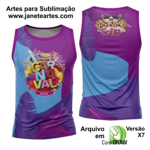 Arte Camisa Bloco Abadá Sublimação Carnaval 2024 - Modelo 96