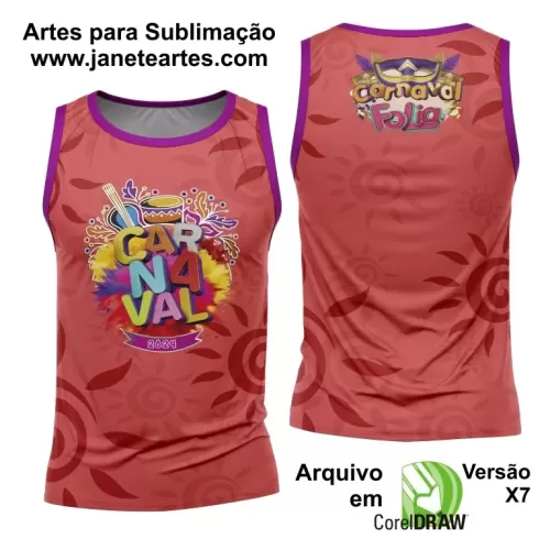 Arte Camisa Bloco Abadá Sublimação Carnaval 2024 - Modelo 99