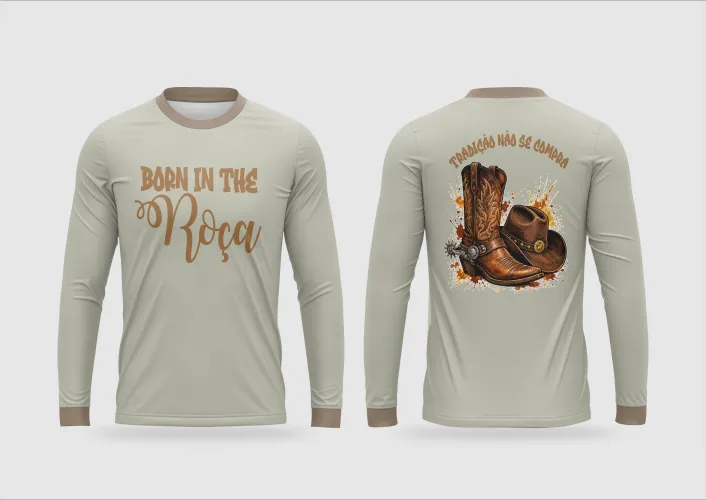 Arte pronta para camisa country tradicao nao se compra bota chapeu formato CDR CorelDraw com varias cores