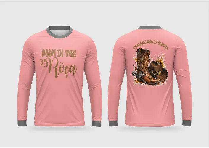 Arte pronta para camisa country tradicao nao se compra bota chapeu formato CDR CorelDraw com varias cores