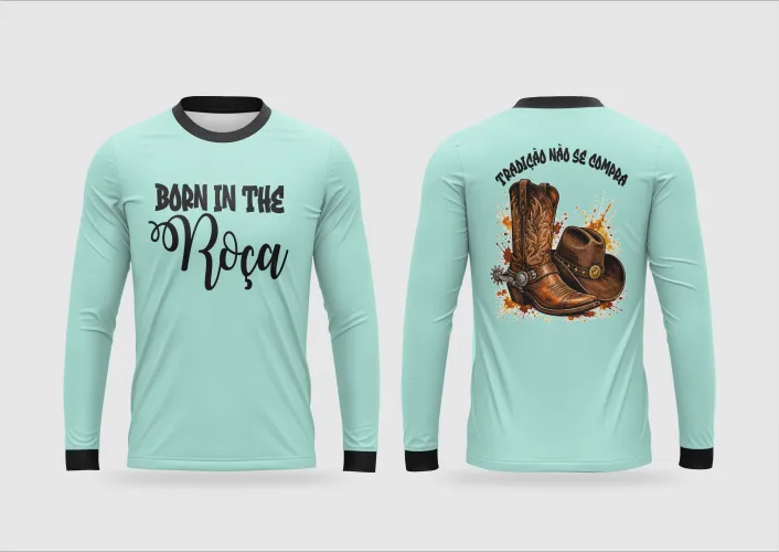 Arte pronta para camisa country tradicao nao se compra bota chapeu formato CDR CorelDraw com varias cores