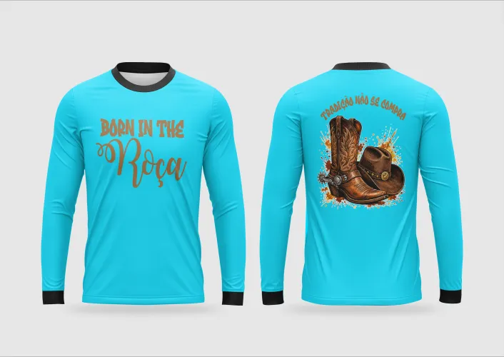 Arte pronta para camisa country tradicao nao se compra bota chapeu formato CDR CorelDraw com varias cores