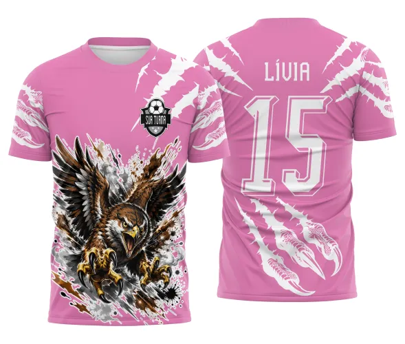 Arte pronta para camisa interclasse gaviao brabo jogos escolares formato CDR CorelDraw com marcas de garras