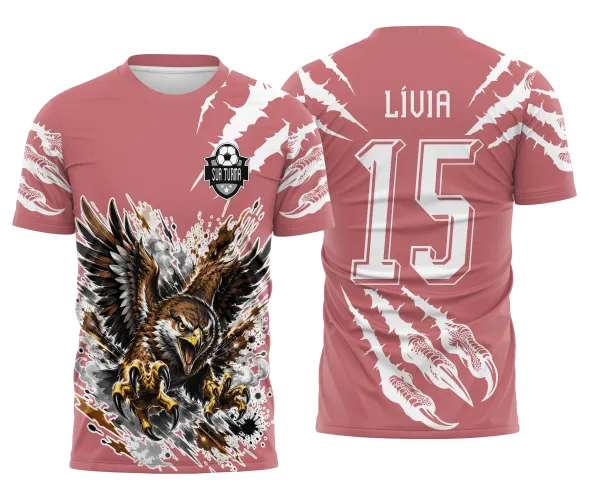 Arte pronta para camisa interclasse gaviao brabo jogos escolares formato CDR CorelDraw com marcas de garras