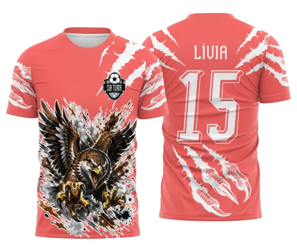 Arte pronta para camisa interclasse gaviao brabo jogos escolares formato CDR CorelDraw com marcas de garras