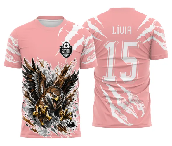 Arte pronta para camisa interclasse gaviao brabo jogos escolares formato CDR CorelDraw com marcas de garras