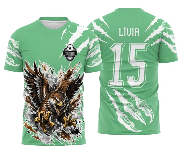 Arte pronta para camisa interclasse gaviao brabo jogos escolares formato CDR CorelDraw com marcas de garras