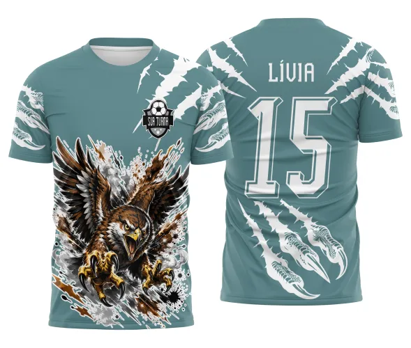Arte pronta para camisa interclasse gaviao brabo jogos escolares formato CDR CorelDraw com marcas de garras