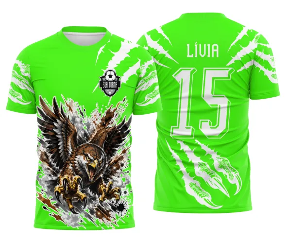 Arte pronta para camisa interclasse gaviao brabo jogos escolares formato CDR CorelDraw com marcas de garras