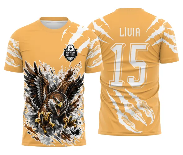 Arte pronta para camisa interclasse gaviao brabo jogos escolares formato CDR CorelDraw com marcas de garras