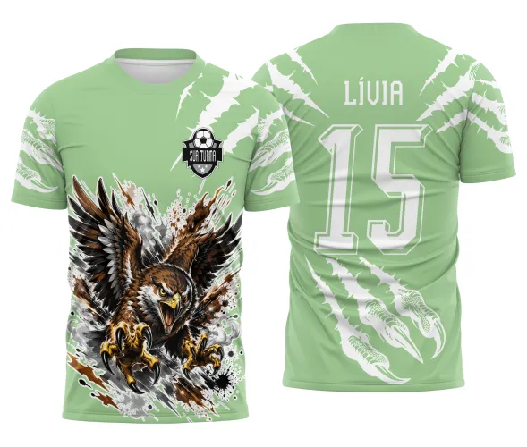 Arte pronta para camisa interclasse gaviao brabo jogos escolares formato CDR CorelDraw com marcas de garras