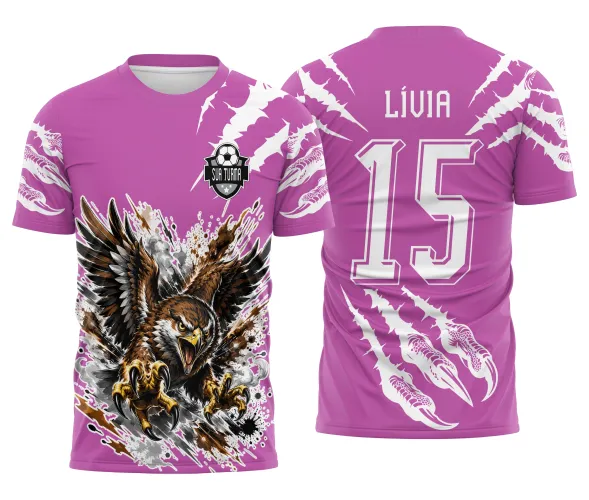 Arte pronta para camisa interclasse gaviao brabo jogos escolares formato CDR CorelDraw com marcas de garras